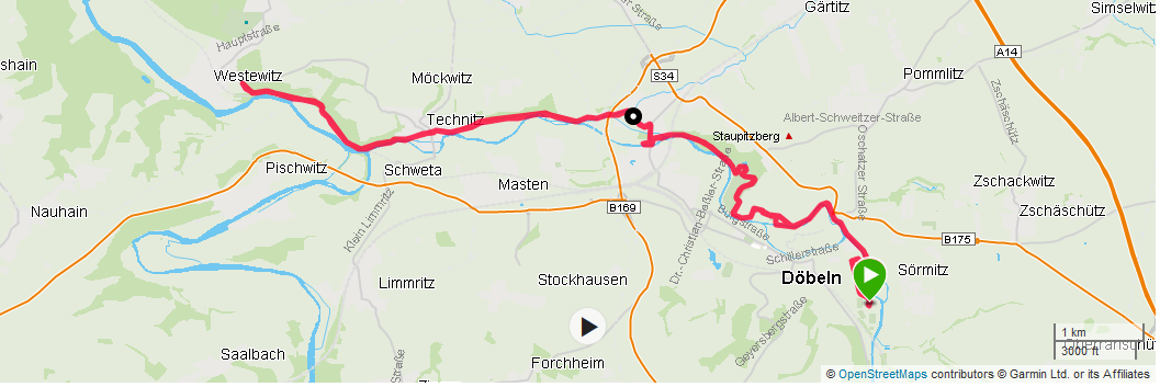 Strecke Döbelner Halbmarathon